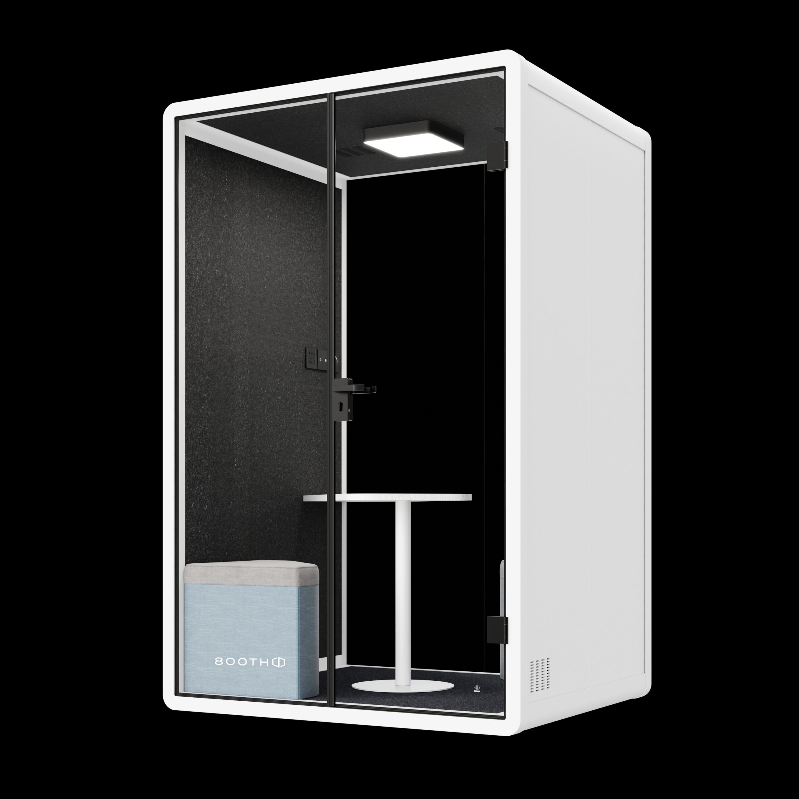 Booth interior with PET Felt finish